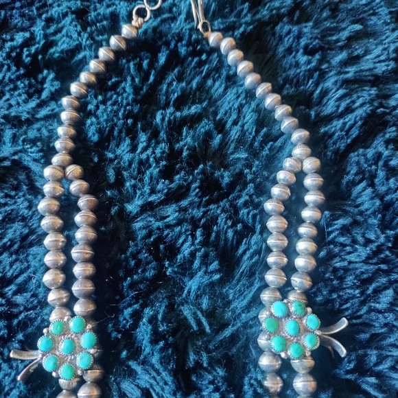 Vintage Squash Blossom Necklace Zuni - Picture 7 of 8